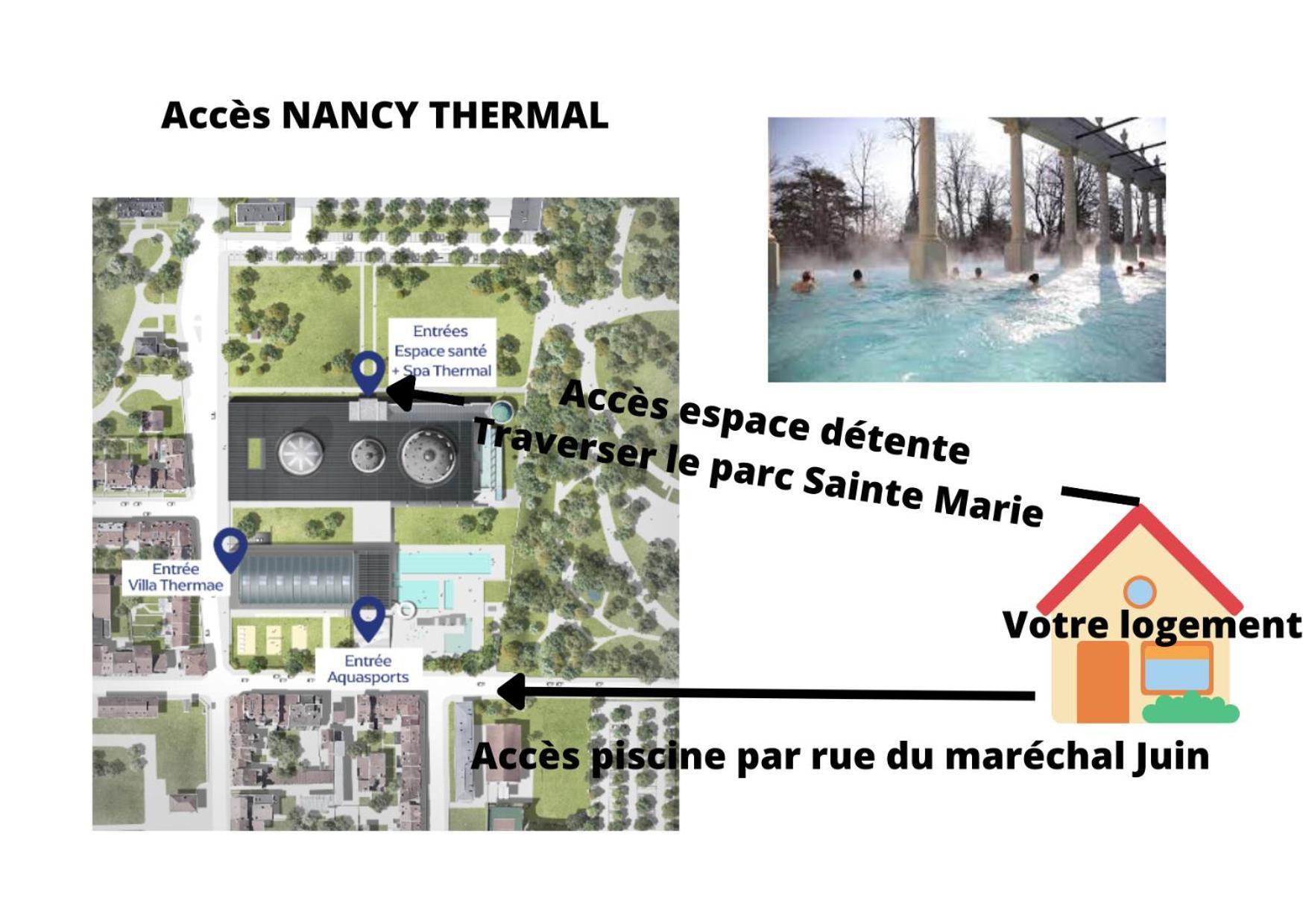 Nancy Thermal A 2 Min -Le 1909- 8 Pers- Parking Chez Julie Bagian luar foto